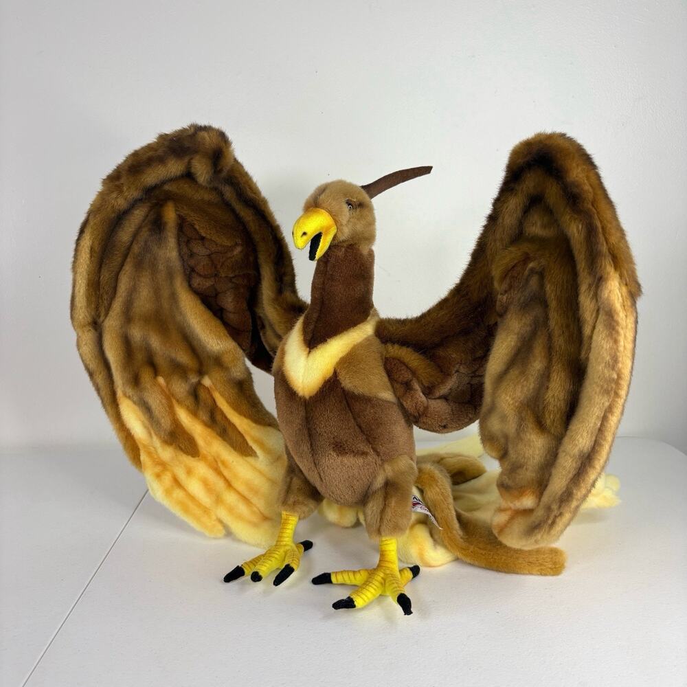 Hansa Fire Bird Phoenix Plush Collectible Stuffed Animal Mythical Creature